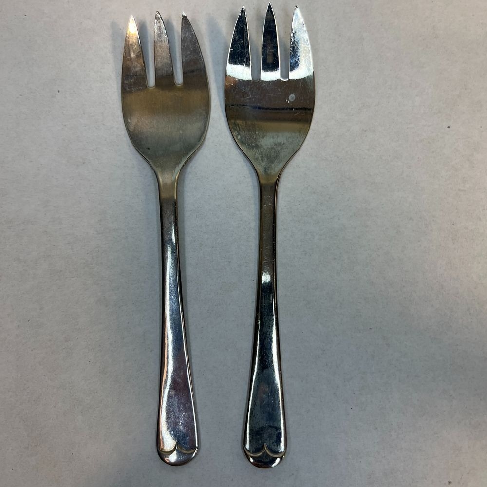 Vintage Sheffield England Silver Plated Cocktail Appetizer Forks Set of 2 Silver